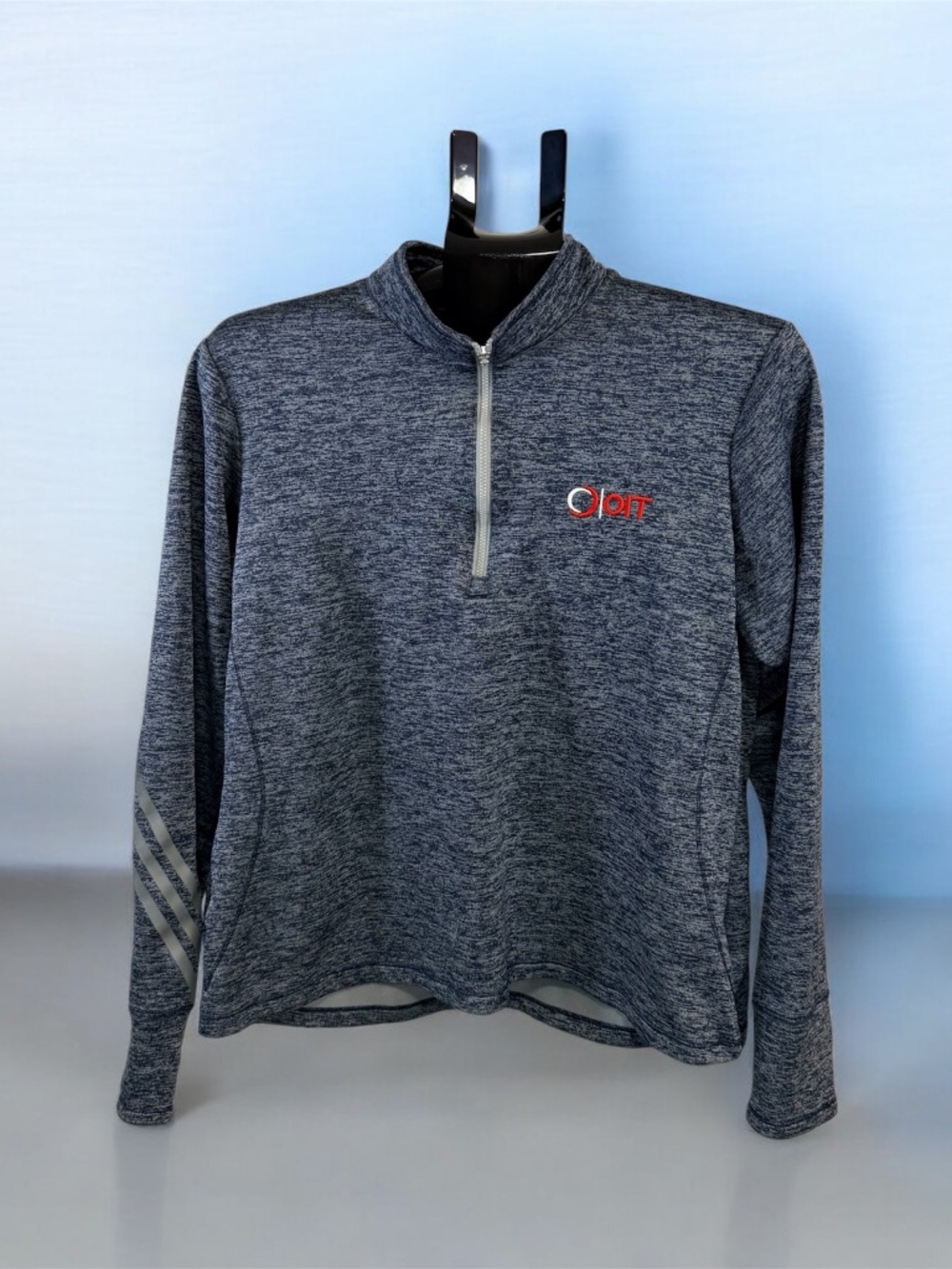 Adidas Golf Gray Quarter Zip Pullover OIT Logo Size XL